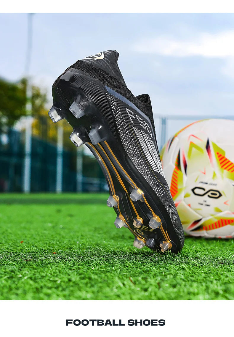 Men Football Boots Long Spikes Match Futsal Soccer Shoes Training TF Ultralight Indoor Sneakers Breathable Cleats Drop Shipping