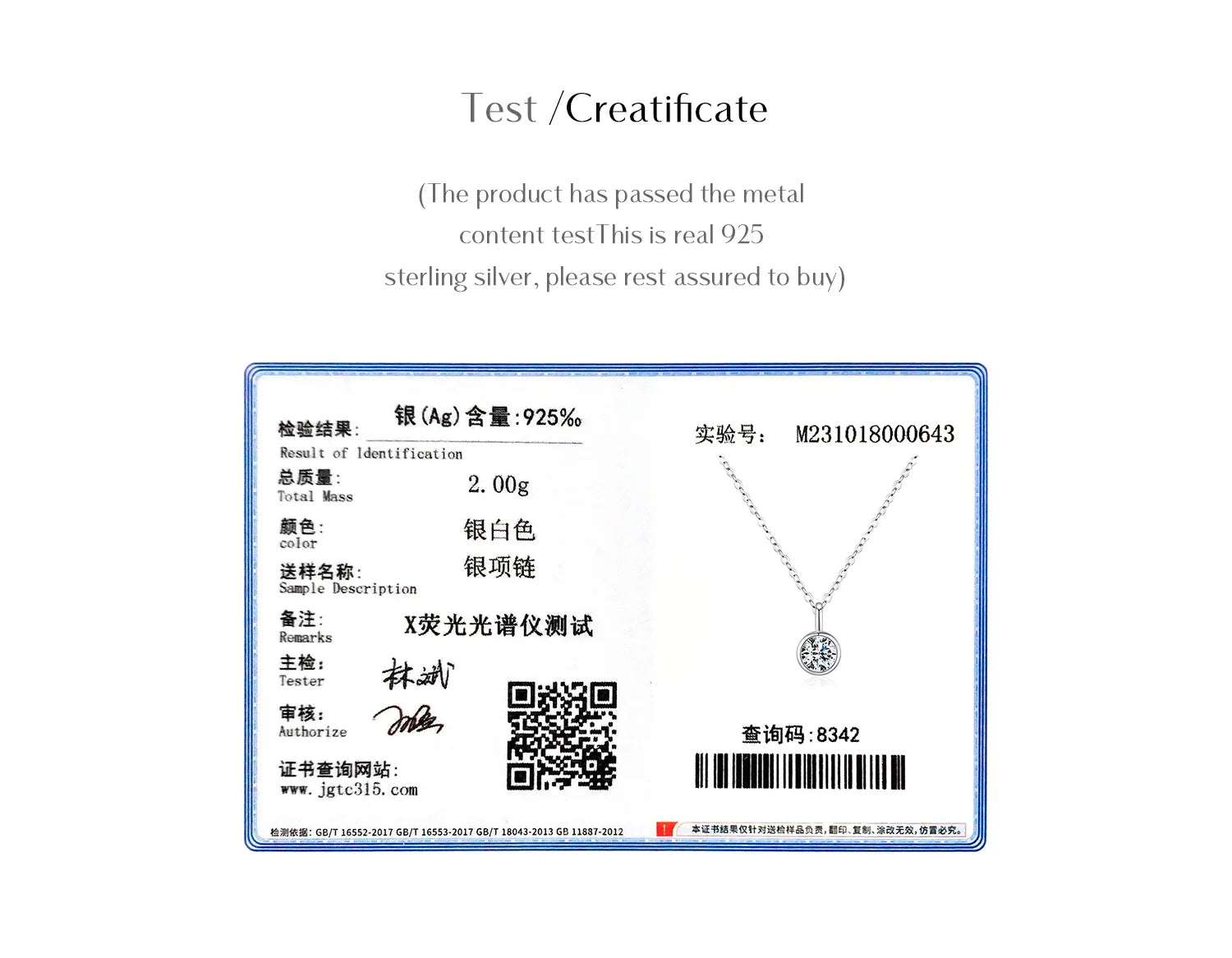 1 Carat D Color Round Bezel Setting Moissanite Pendant Necklace 925 Silver Lab Diamond Women Jewelry With Certificate Box