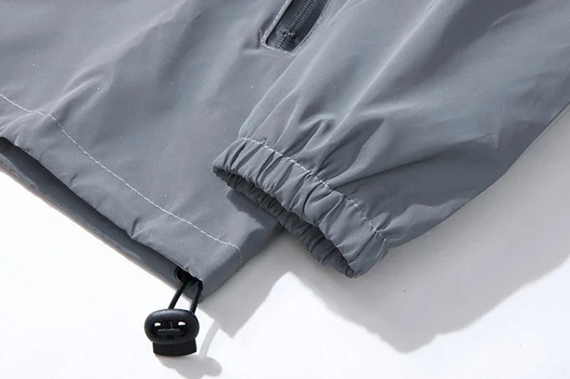 Night Reflective Clothes Spring New Men's Hooded Jacket Outdoor Run Casual Windproof Coat Couples Hip-hop Streetwear S-5XL