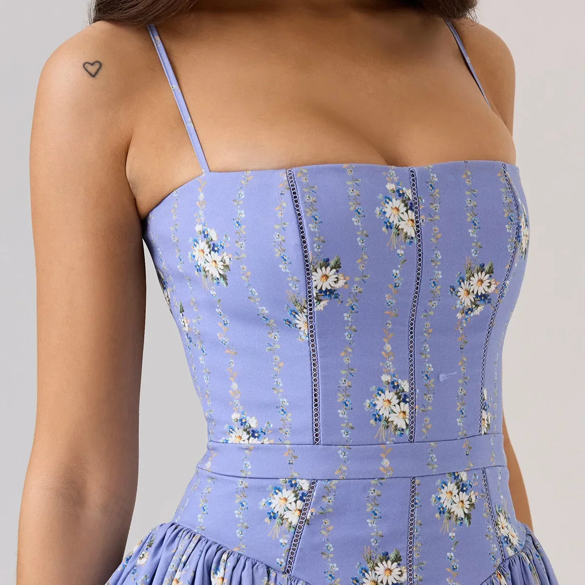 Summer Floral Print Dress Elegant 2025 New Arrivals Spaghetti Strap Flare Dress Maxi Holiday Party Dresses Women