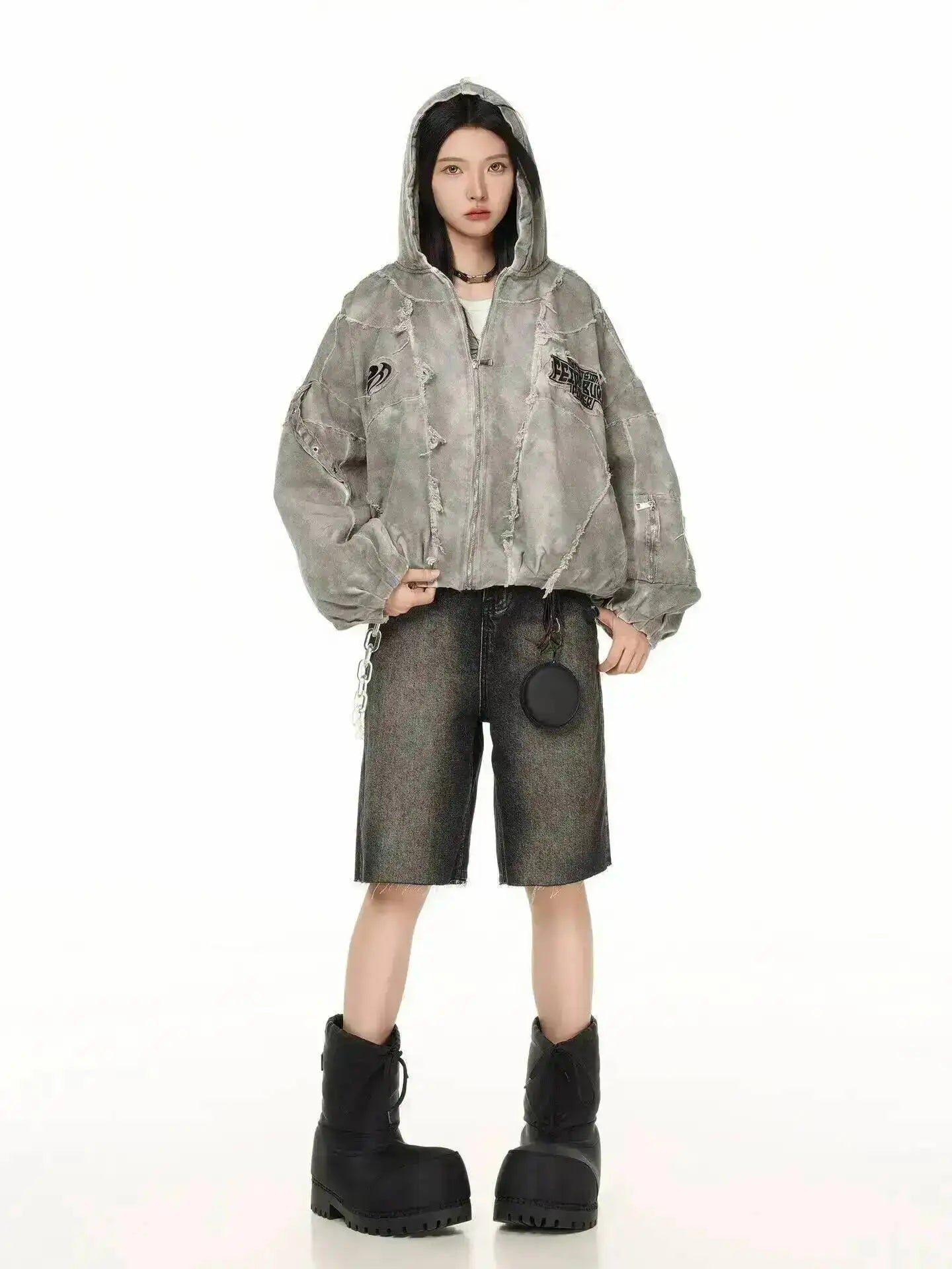 Autumn Winter New Men's Tide Original Design Techwear High Street Fashion Trend Vintage Jacket Chic Casual Coats Ins HK6132