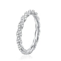 Full D Color Moissanite Wedding Band Ring 925 Sterling Silver Sparkling Eternity Band Engagement Bride Rings For Women