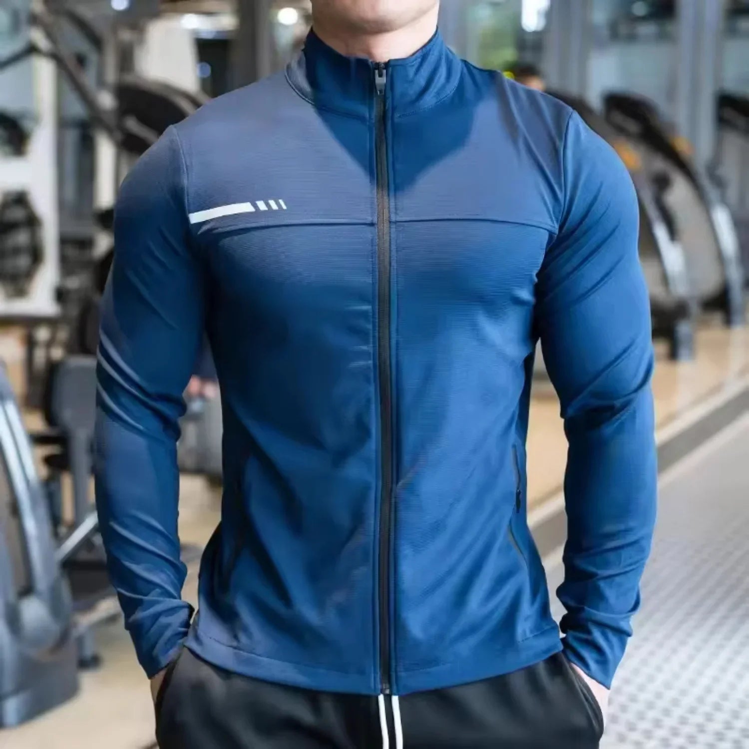 Mens Gym Fitness Tops Casual Jogging Sports Jacket Outdoor Workout Training Sweatshirt zipper Jacket Running Tights Men clothes