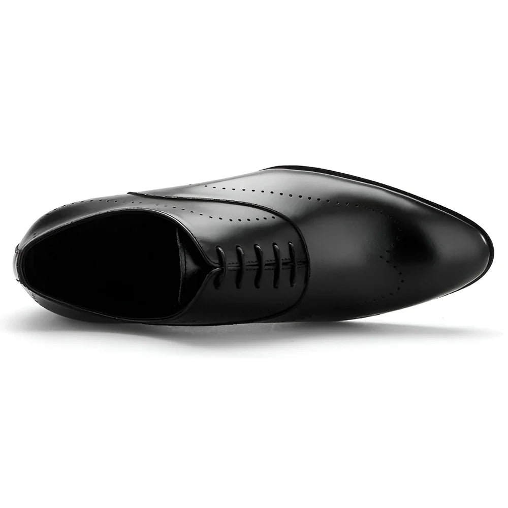 Full-Grain Leather Formal Derby Shoes for Men Daily Wear Business Oxford Dress Shoes