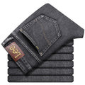 Lee Dex Jeans Men's Autumn/winter Thick Straight-leg Loose-fit Casual Business Pants Slimming Smooths Your Silhouette Trousers
