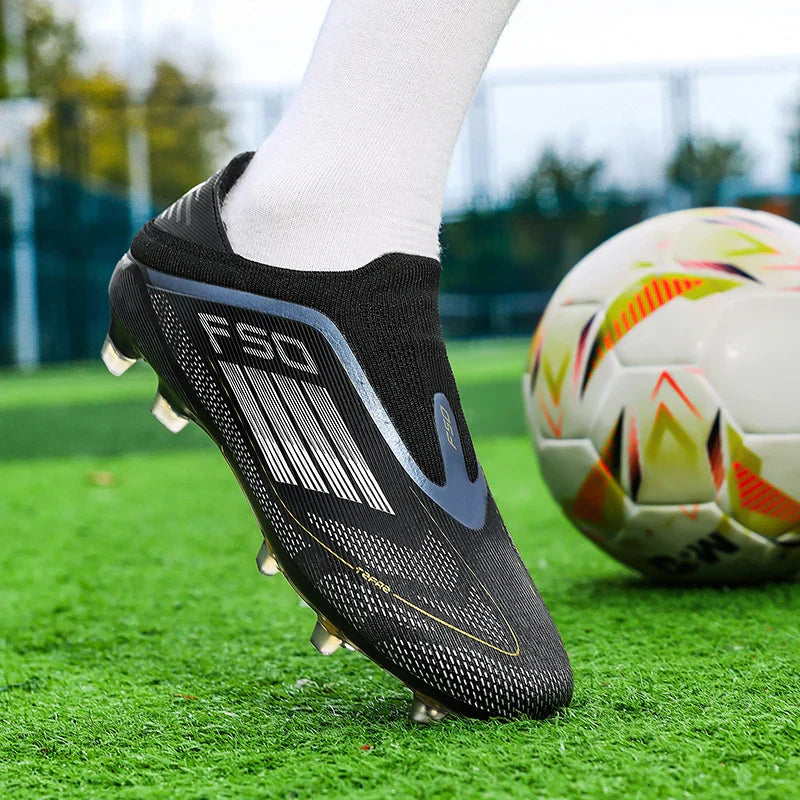 Men Training Soccer Shoes FG Breathable Drop Shipping Match Sport Cleats Football Boots Ultralight Long Spikes Indoor Sneakers
