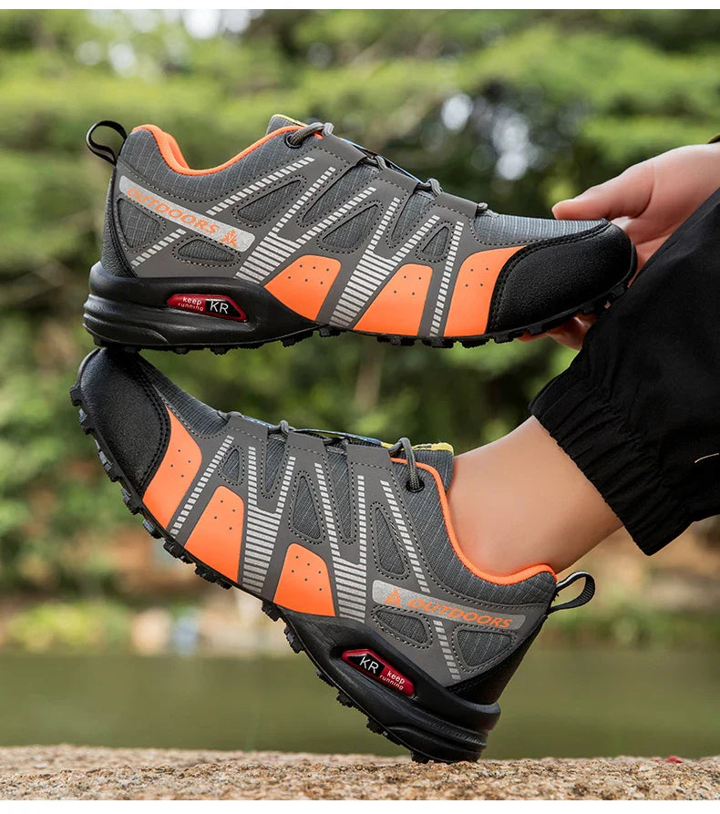 Men Women Hiking Shoes Waterproof Outdoor Trainers Lace-up Climbing Trekking Sneakers Mountain Walking Hunting Tactical Sneakers