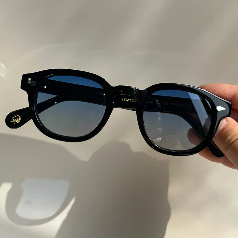 High Quality Sunglasses Man Johnny Depp Lemtosh Polarized Sun Glasses Woman Luxury Brand Vintage Acetate Frame With Original Box
