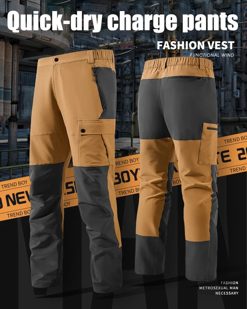 Autumn Hiking Pants Quick Dry Outdoor Charge Pant Men Patchwork Windproof Camping Trekking Trousers  Elasticity Hunting Pant