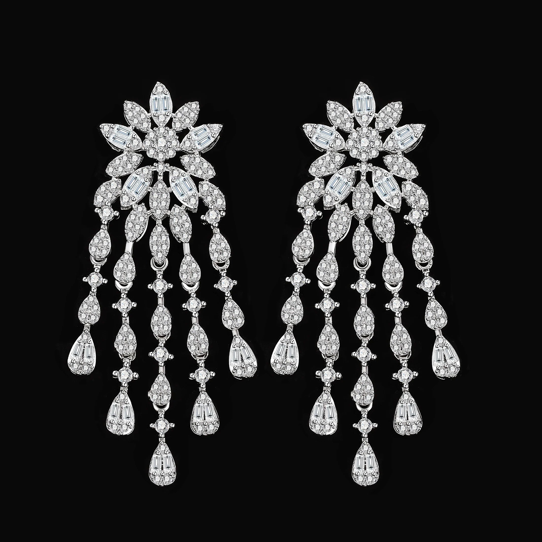 2024 New 4-Piece Designer Bride Wedding Jewelry Set Women's Discount Fashion Elegant Women's Set Wedding Neck Jewelry Bride