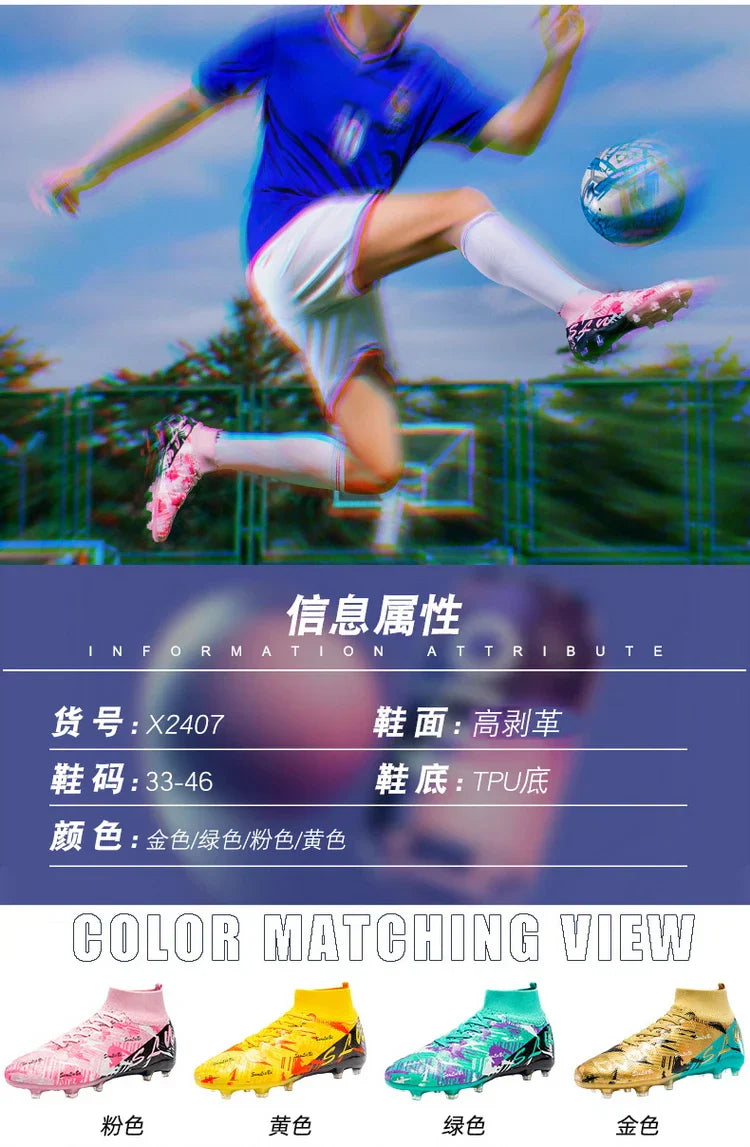 Professional Football Boots Men Soccer Shoes Society Football Cleats FG Lightweight Training Soccer Sneakers Outdoor Sports Shoe