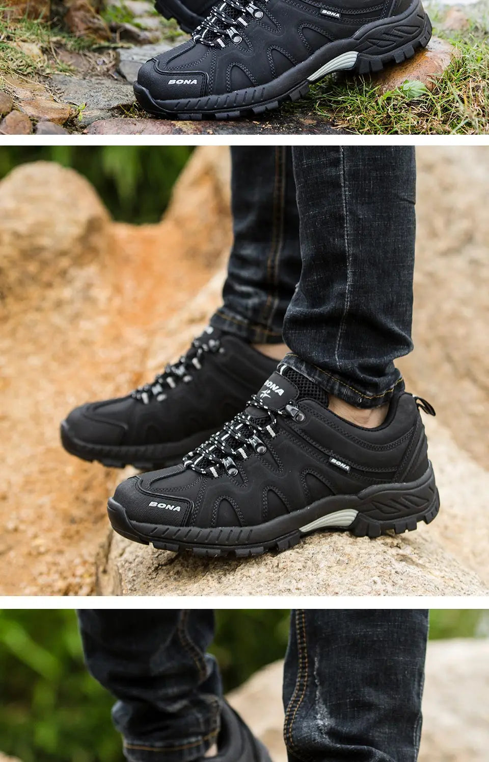 New Arrival Classics Style Men Hiking Shoes Lace Up Men Sport Shoes Outdoor Jogging Trekking Sneakers