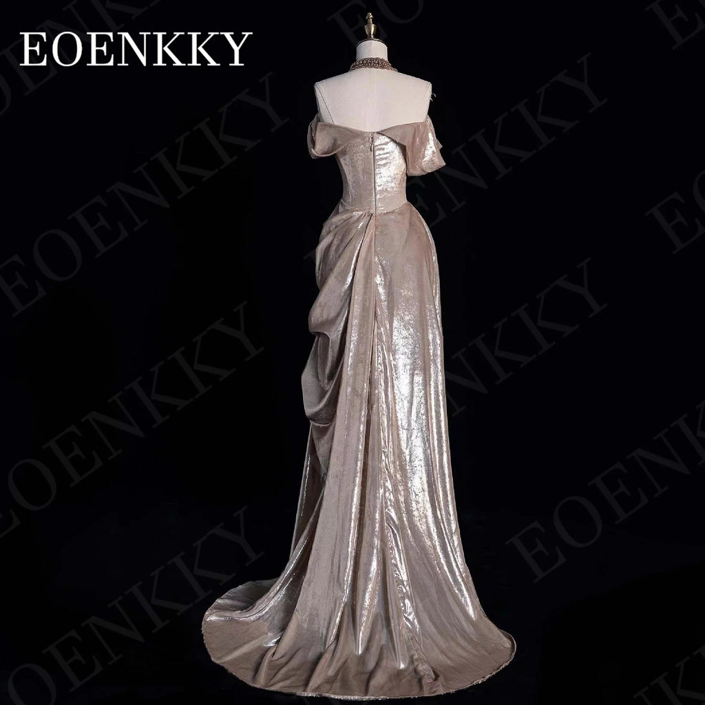 Saudi Arabia Off Shoulder Evening Dress Women Elegant Off The Shoulder