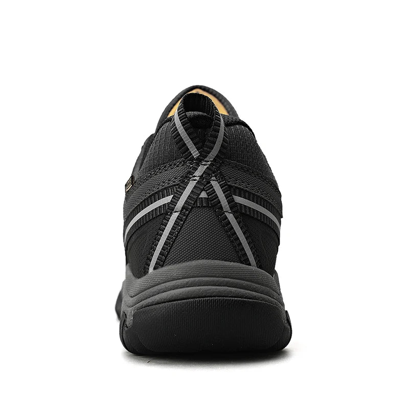 High Quality Men Hiking Shoes Durable Leather Climbing Shoes Outdoor Walking Sneakers Rubber Sole Factory Outlet