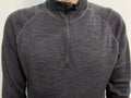 100% Merino wool Men's Base Layer Top 1/2 Zip Thermal long sleeve T shirts 210GSM Hiking Breathable Wicking Moisture