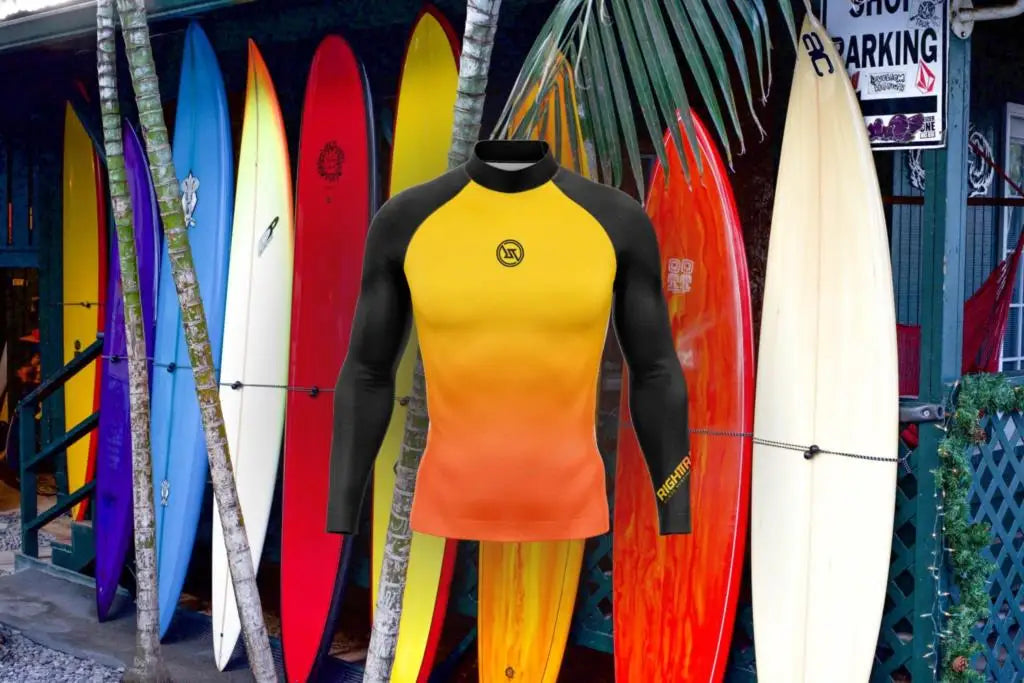 Men's Rashguard Snorkeling Camo Gradient Long Sleeve Surfing Shirts Sunscreen Diving Surf Sweatshirt UV Protection RT Swimwear