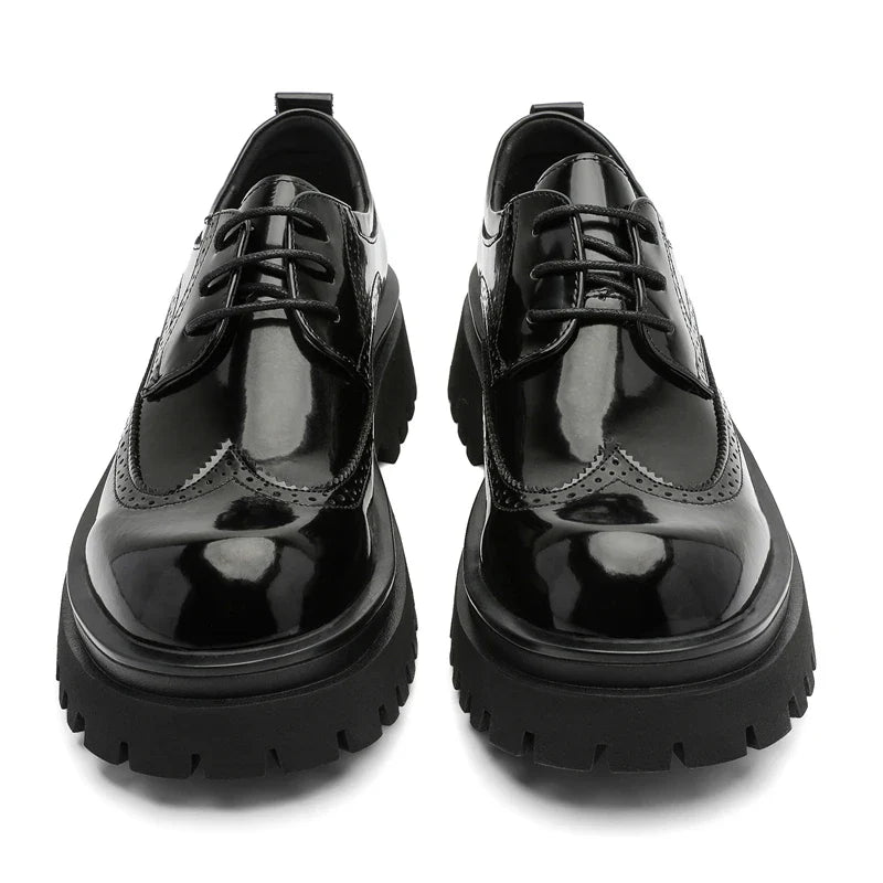 Brand Man Shoes Formal Green Glossy Leather Shoes for Men Lace Up Oxfords for Male Wedding Party Office Business Casual Shoe Men