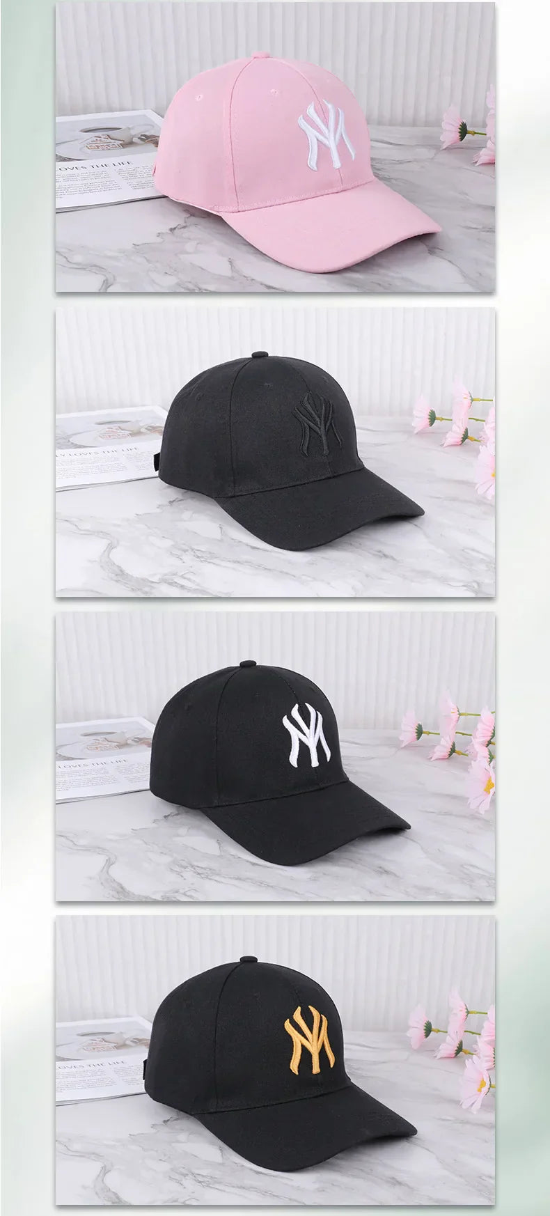 Fashion letter embroidery men women baseball cap duck tongue cap women men