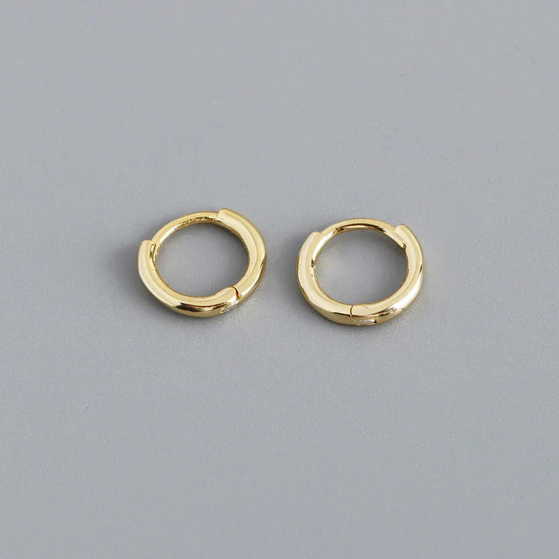 925 Sterling Silver Fashion Simple Huggies Ear Buckle Accessories Minimalist Charm Ear Hoop Earrings for Women Jewelry