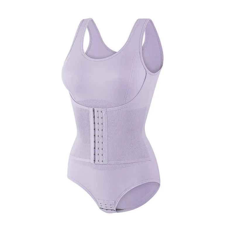 2025 New Bodysuit Shapewear with Zipper Belt Women Tummy Control Fajas Body Shaper Waist Trainer Slimming Cincher Corset Tops