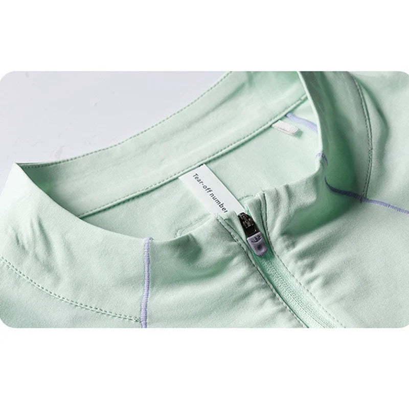 Man Quick-Dry Long Sleeve Shirt - Breathable, Anti-Odor, UPF Sun Protection with Raglan Sleeve Unisex Outdoor Jacket