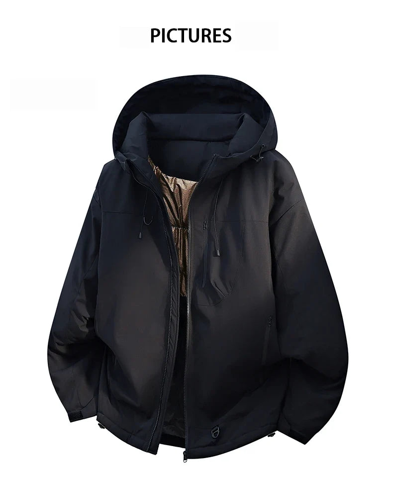 Winter Jacket Thicker Warm Waterproof Windproof Warm Casual Sports Jacket Men Women Sport Hiking Running Hooded Casual Warm Coat