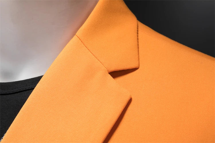 15-color boutique fashion suit 6XL men's slim groom wedding suit jacket business office suit casual solid color suit jacket