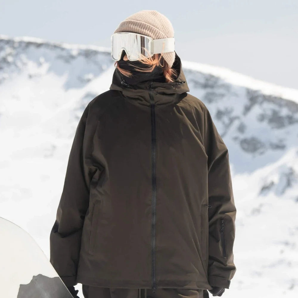 SNOW Winter Ski Jacket Men Waterproof Insulated Snow Tops Super Loose Snowboard Clothes Breathable Windproof Skiing Hoodies