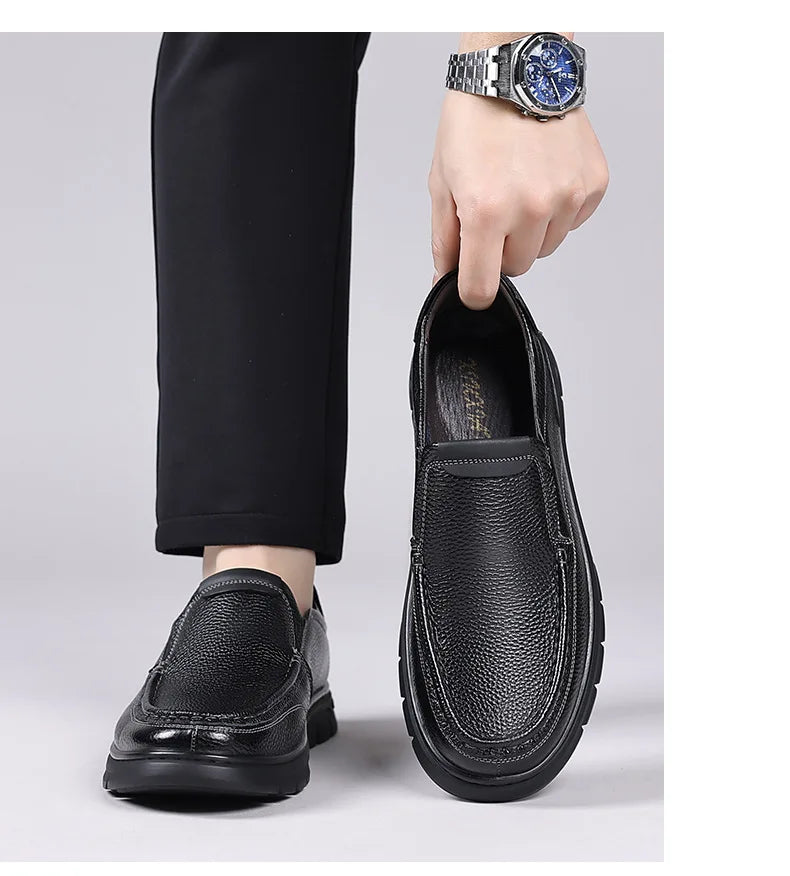 Spring Summer 2026 New Loafers for Men Soft Sole Fashion Business Casual Leather Shoes Male British Style Designer Shoe Man