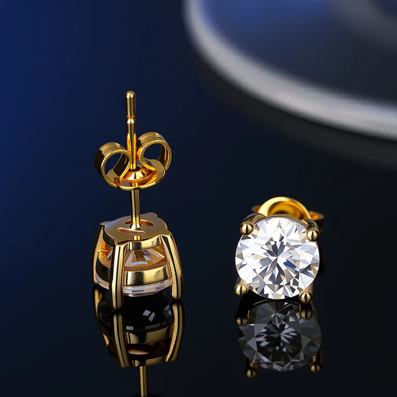 GRA Certificate Promotion 100% Moissanite Earrings for Women Pass Diamond Test Pen Ear Studs 925 Sterling Silver Fine Jewelry