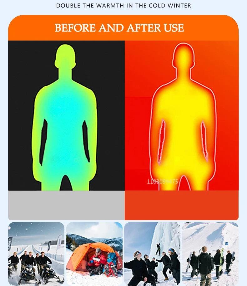 Self Heated Jacket Men Women Sweatshirts Hoodies 17 Areas USB Heated Clothing Winter Thermal Skiing Camping Hiking Sweatshirts