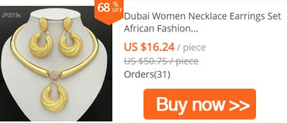 Design Women Jewelry Set 18K Gold Color Charm Necklace Chain Braclete Chic Earring Ring Indian Nigeria Jewellery Gift