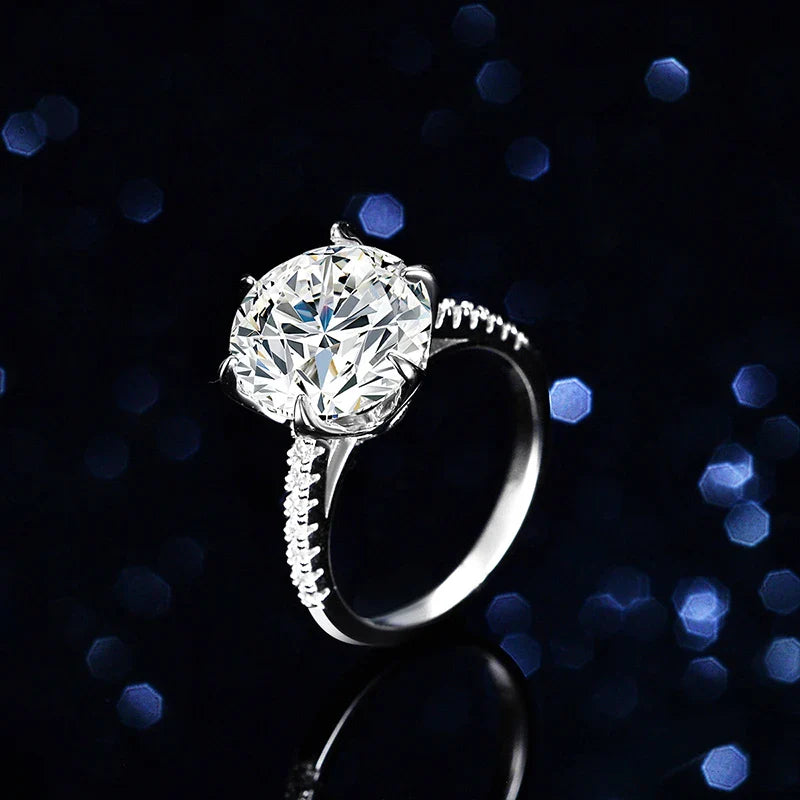 5CT Sparkling D Color Moissanite Lab Diamond Wedding Rings For Women S925 Sterling Silver Luxury Jewelry Engagement Ring