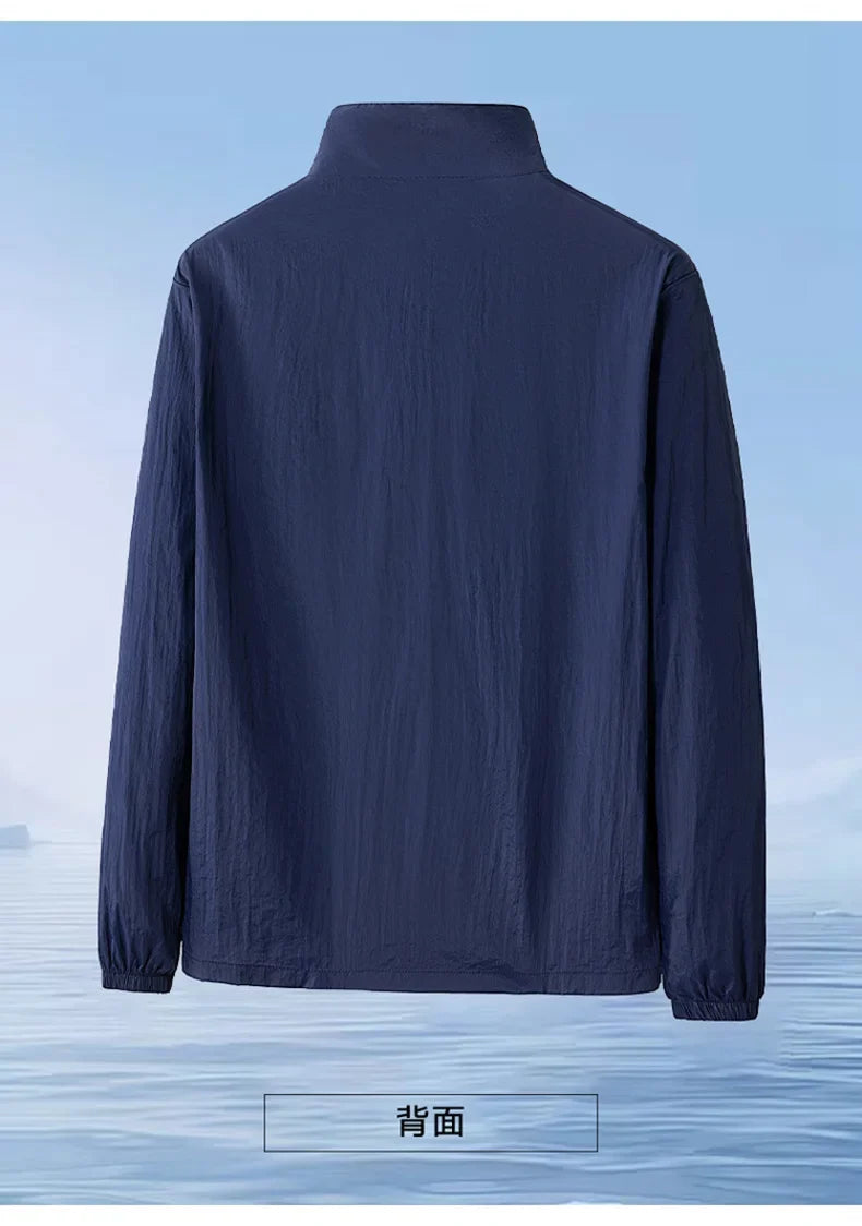 Oversize 7XL 8XL Summer UV Sun Protection Light Jacket Men Outwear Sport Cycling Hiking Fishing Coat Men Resistant Skin Clothing
