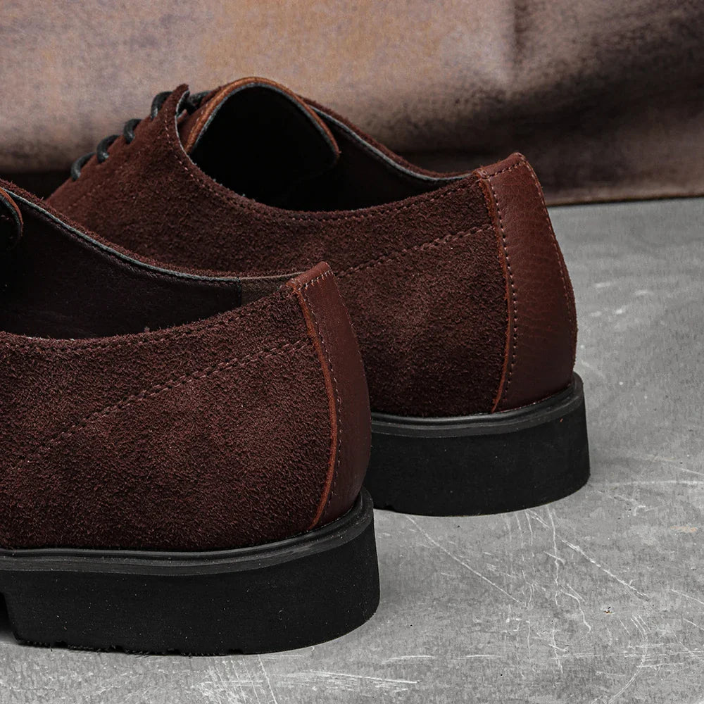 Genuine Leather Men Derby Shoes Thick Sole Men Casual shoes Men Leather Shoes