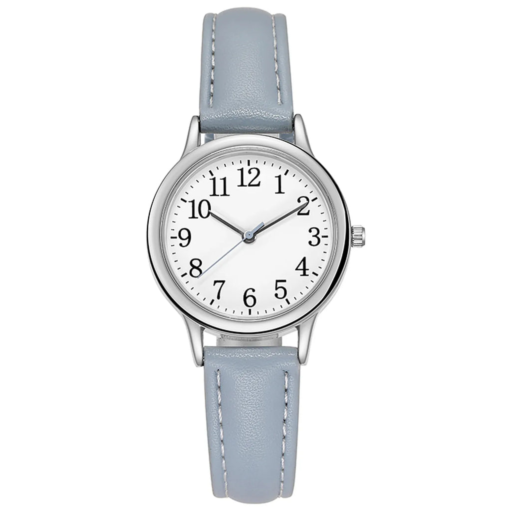Women Quartz Fine Watch Easy To Read Arabic Numerals Simple-Dial