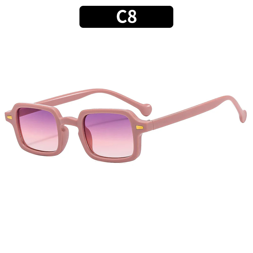 Fashion Luxurious Rectangle Sunglasses Women Oval Vintage Brand Designer Square Sun Glasses Men Shades Female Eyewear Anti-glare