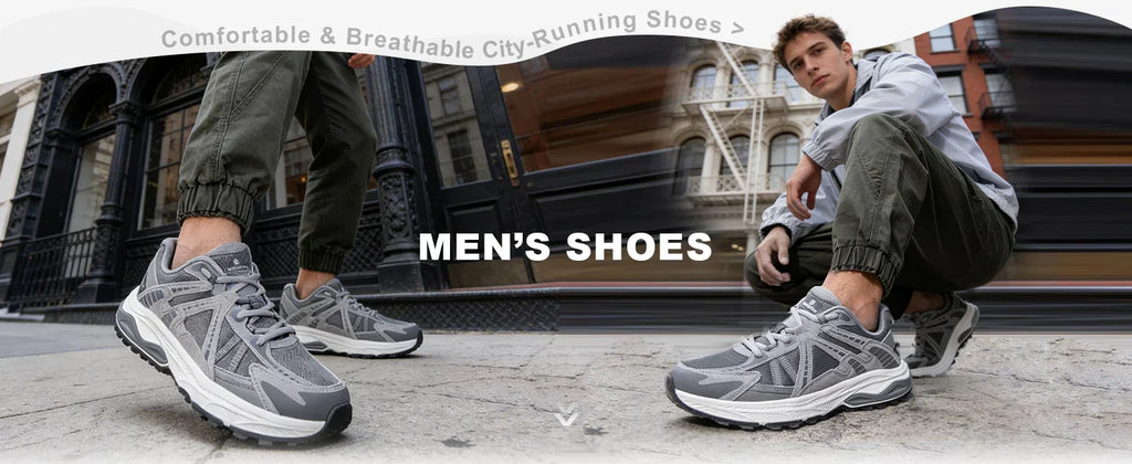 New Men Running Shoes Outdoor Casual Lightweight Breathable Sneakers Male Cushioning Non-Slip Vintage Sports Shoes