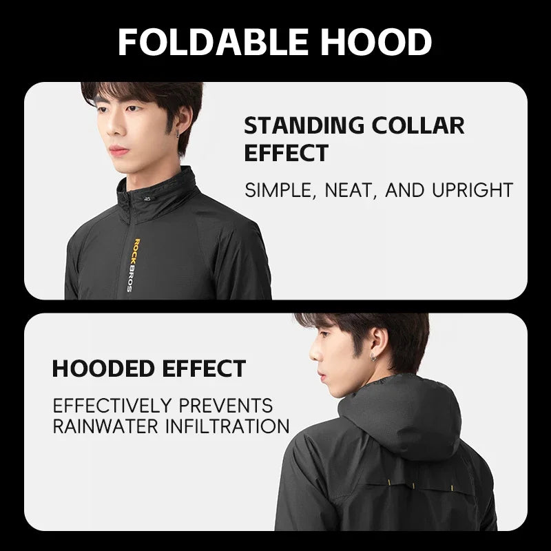Raincoat Cycling Men Waterproof Jacket Bike E-bike Motorcycle Rainwear Reflective Logo Fishing Climbing Jacket