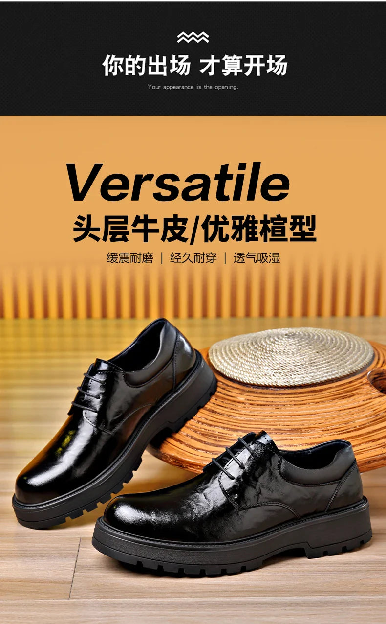 Men Comfortable Leather Work Shoes for Long Standing