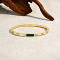 Luxury Synthetic Malachite Moissanite Bracelet 2025New Bangle for Women Men 925 Sterling Silver Engagement Jewelry Gift