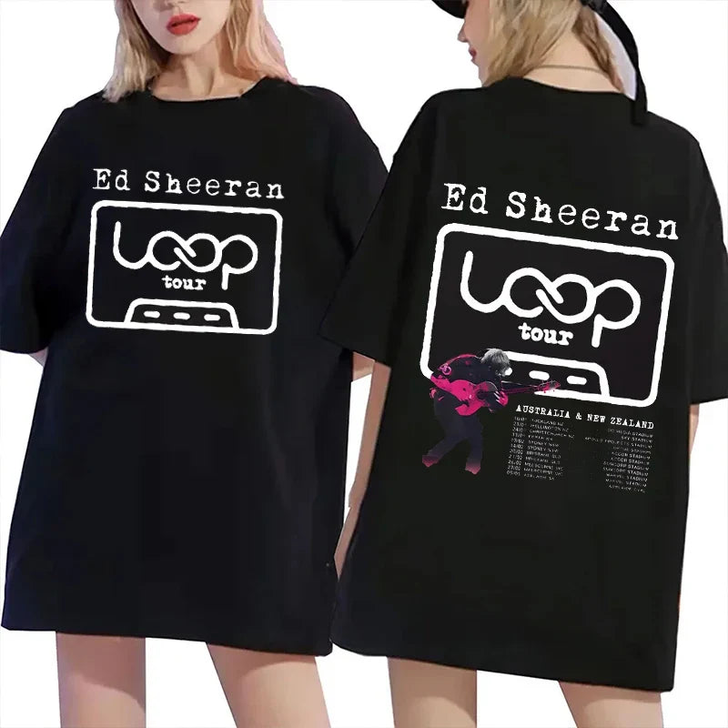 تي شيرتات 2026 New Ed Sheeran LOOP Australian Tour - أزياء صيفية نسائية ورجالية، ملابس الشارع، تي شيرتات مغني الهيب هوب لهدايا المعجبين
