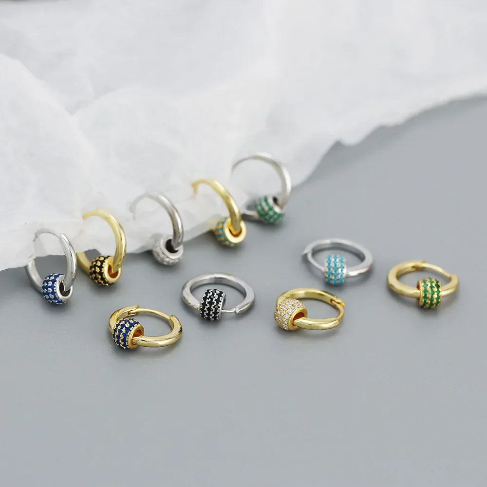 925 Sterling Silver Earring Zircon Sun Flower Ear Ring Geometric Style Water Drop Ear Bone Cute Temperament Woman Girl Ear Jewel