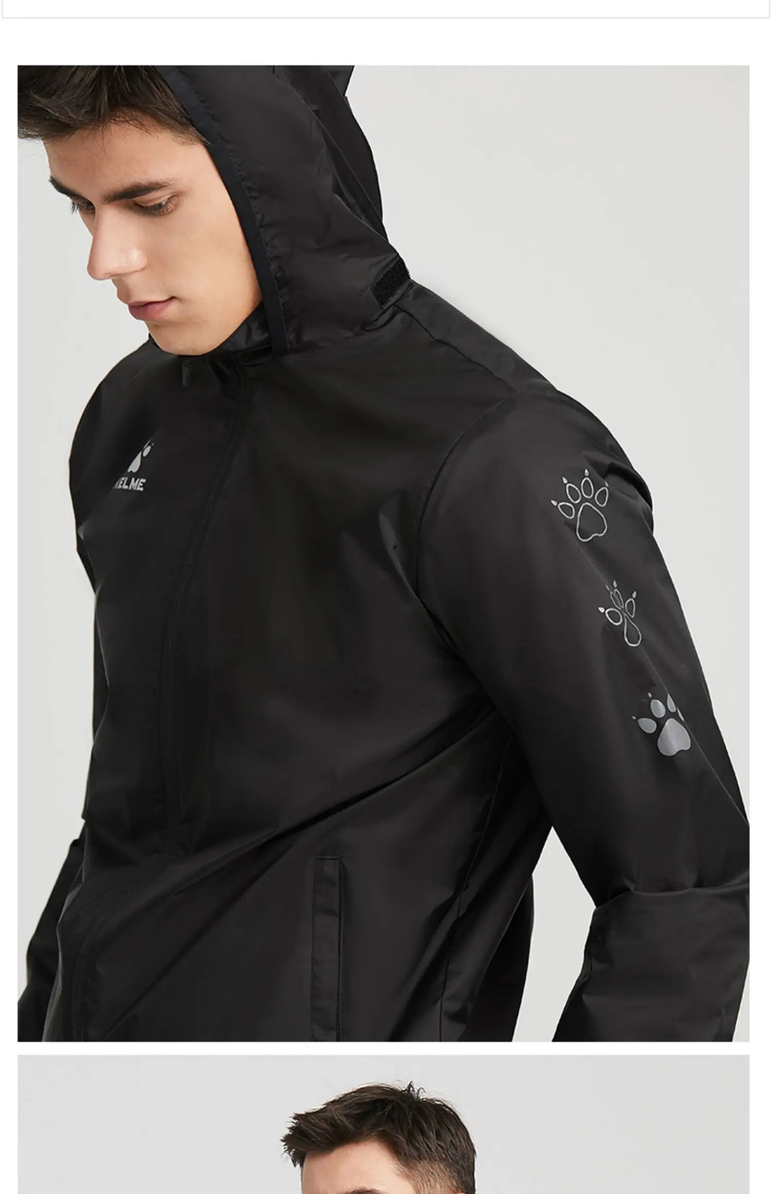Men's Waterproof Jacket  Windbreaker Soccer Training Lightweight  Training  Outwear Quick Dry Coat  8163WT1001