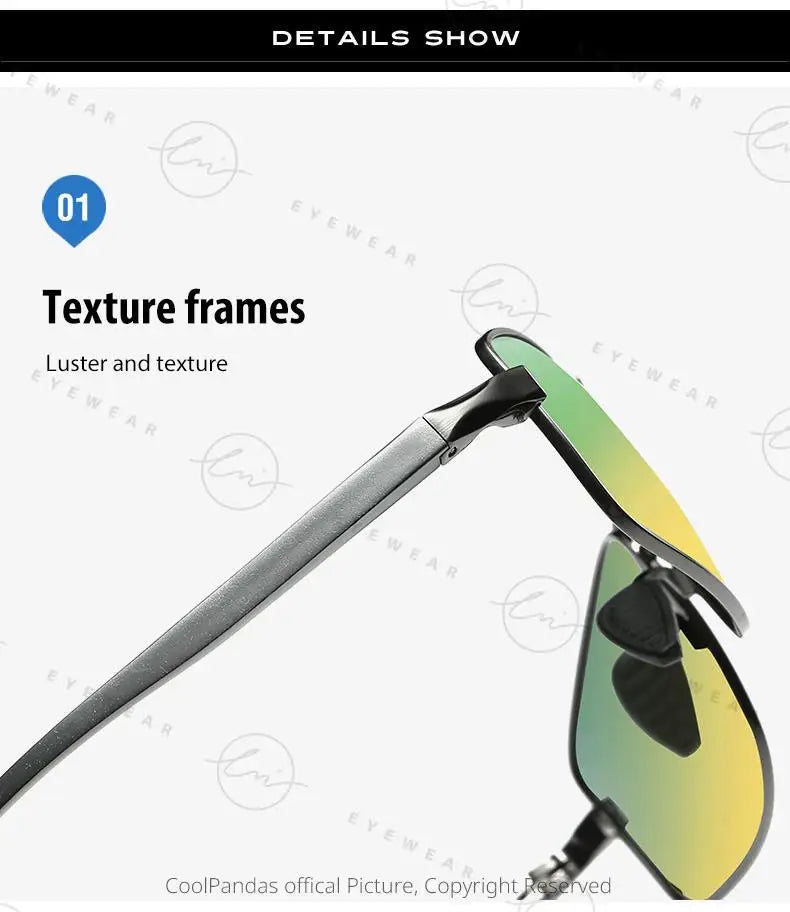 Classic Photochromic Sunglasses Polarized Man Day Night Vison Glasses Woman Chameleon Lens For Driving Goggles Male
