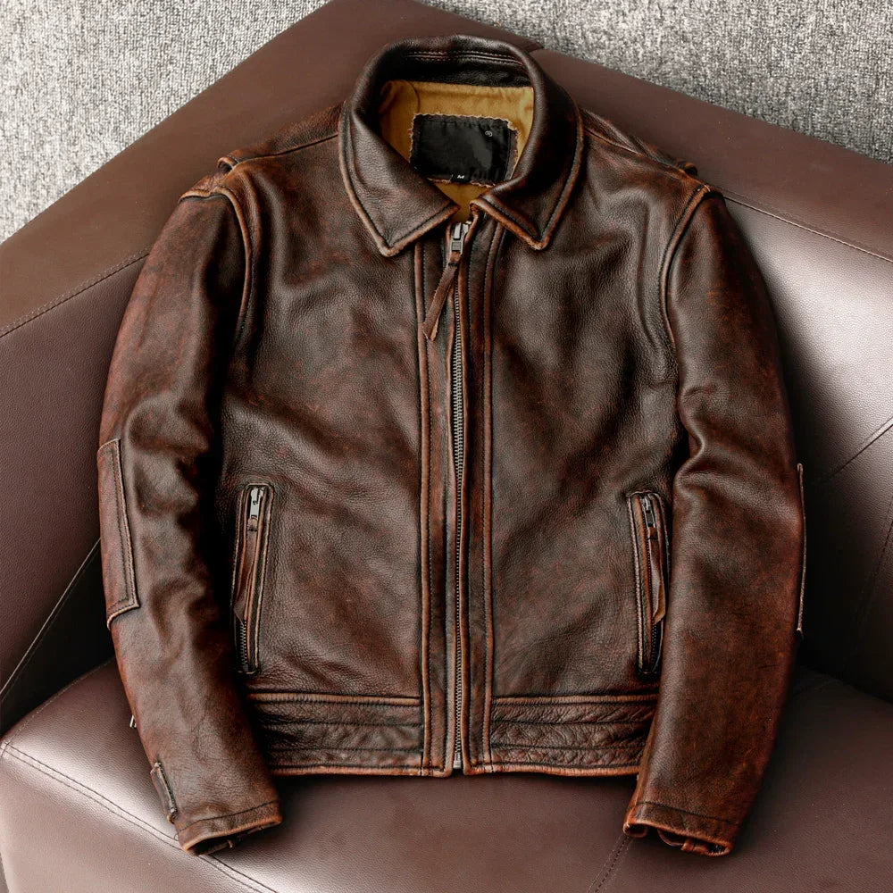 Jacket Vintage  Coat Man Slim Fashion Biker Clothing Asian Size S-6XL M697 Dropshipping