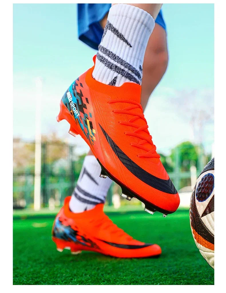 New Men Soccer Shoes Sport Grass Cleats Unisex Non-Slip Match Adult Ultralight Outdoor Football Boots Comfortable High-quality