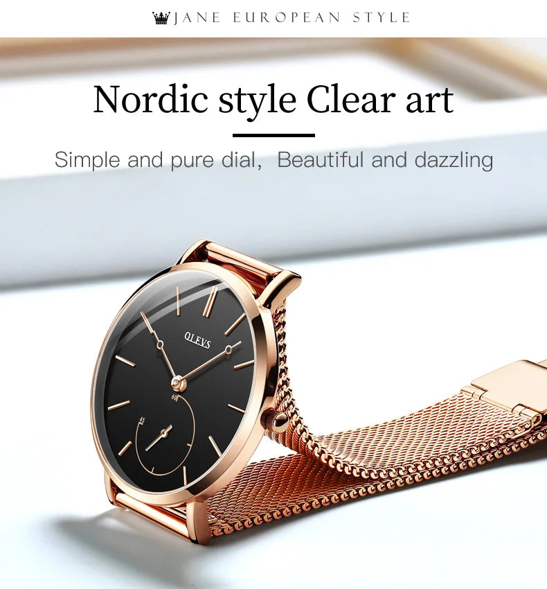 Milanese Steel Band Quartz Women's Watch 5190