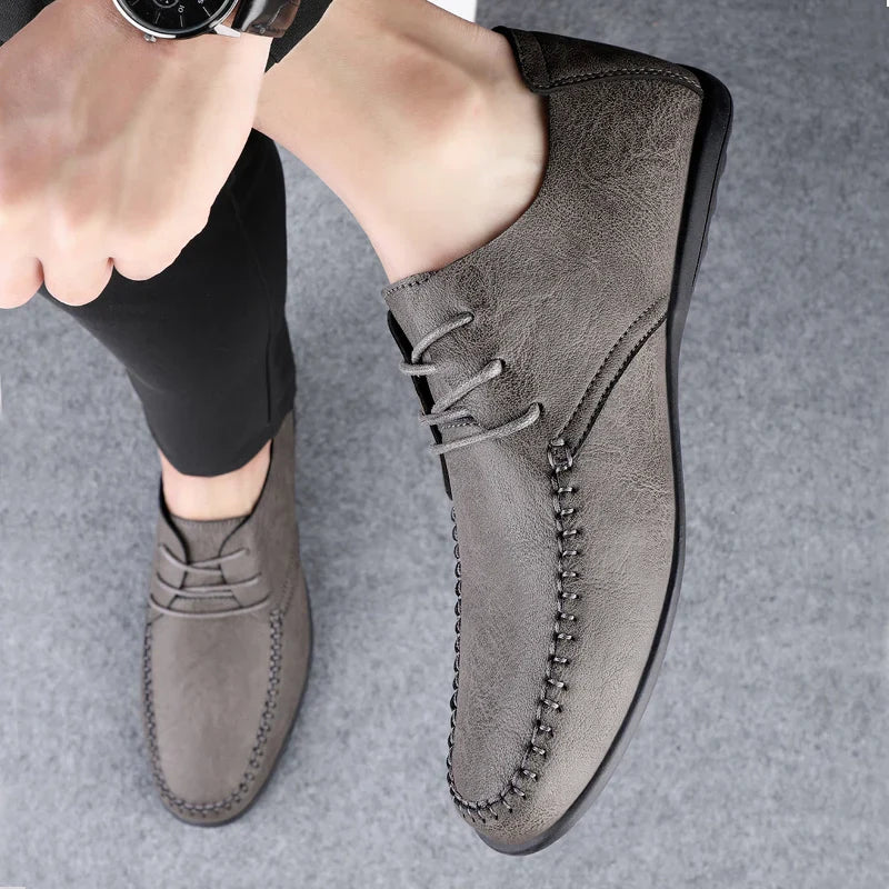 Men’s Fashionable Leather Shoes – Stylish Casual Dress Footwear for Adults