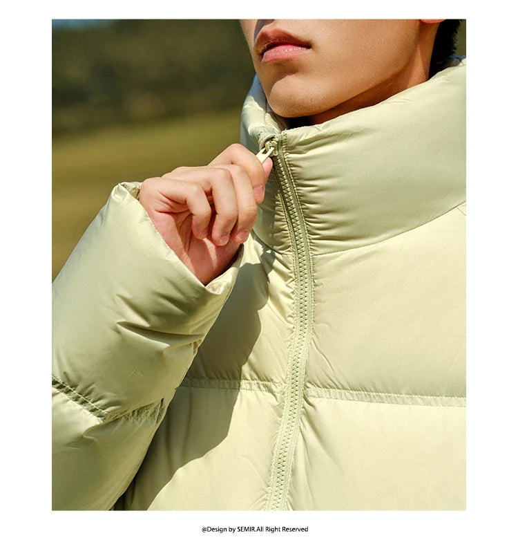 Down Jacket Men 2026 Winter New Thickened Short Coat Three-Proof Thermal Puffer Coat Couple Top Trendy Down Jacket